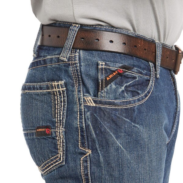 Ariat FR M4 Relaxed Boundary Boot Cut Jean in Clay
